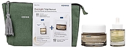 Fragrances, Perfumes, Cosmetics Set - Korres Black Pine Overnight Total Revival Set (n/cr/40ml + ser/15ml + bag)