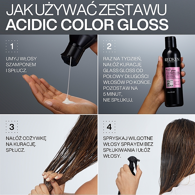 Thermal Protection Spray for Color & Shine Protection - Redken Acidic Color Gloss Heat Protection Treatment — photo N7