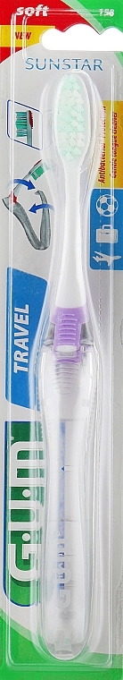 Travel Toothbrush, soft, purple - G.U.M Soft Toothbrush — photo N1