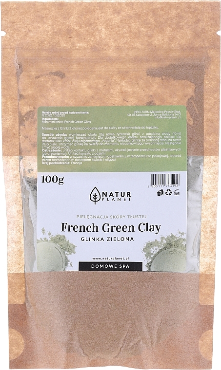 Face Mask - Natur Planet French Green Clay — photo N1