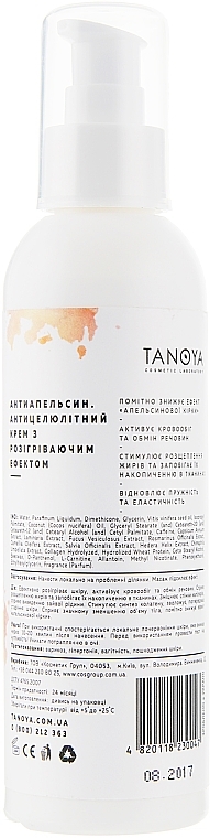 Anti-Cellulite Warming Cream "Anti-Orange" - Tanoya Modelage — photo N2