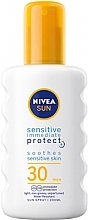 Sunscreen Spray - Nivea Sun Protect & Sensitive Spray SPF 30 — photo N1