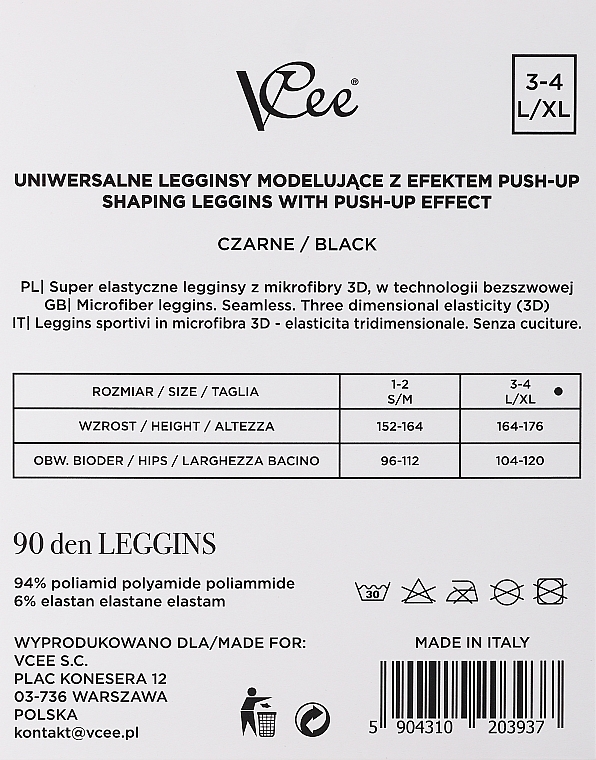 Leggings with Push-Up Effecr - VCee Shaping Leggins With Push-Up Effect — photo N4