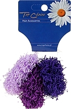 Elastic Hair Bands "Spaghetti" 3 pcs, purple - Top Choice — photo N1