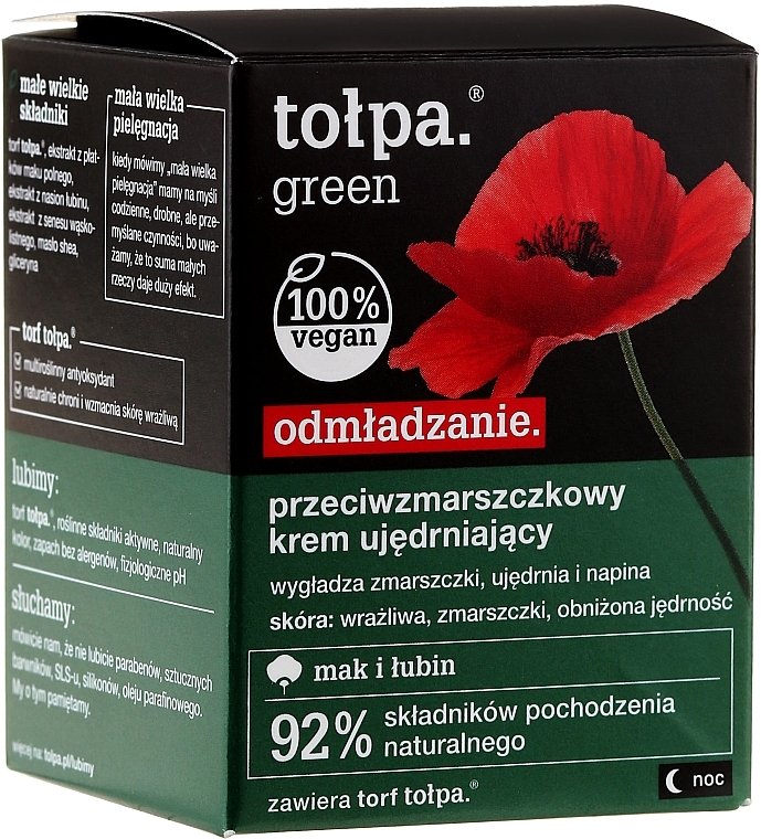 Anti-Wrinkle Night Cream - Tolpa Green Firming 40+ Rejuvenating Anti-Wrinkle Night Cream — photo N3