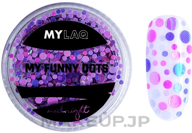 Nail Art Sequins - MylaQ My Funny Dots — photo Midnight