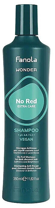 Red Tones Neutralizing Shampoo - Fanola Wonder No Red Extra Care Shampoo — photo N2