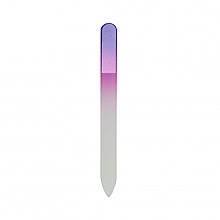 Glass Nail File, purple-pink - Tools For Beauty Glass Nail File With Rainbowr Print — photo N1