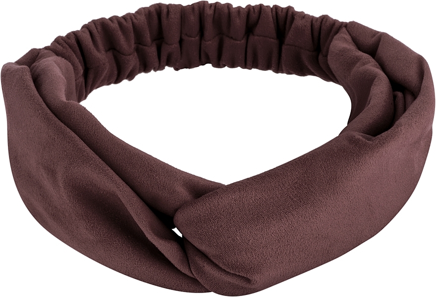 Suede Twist Headband, Brown - MakeUp  — photo N1