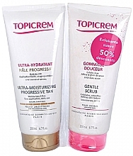 Fragrances, Perfumes, Cosmetics Men's Set - Topicrem Ultra Tanning Moisturizer Set (b/milk/200 ml + b/scrub/200 ml)