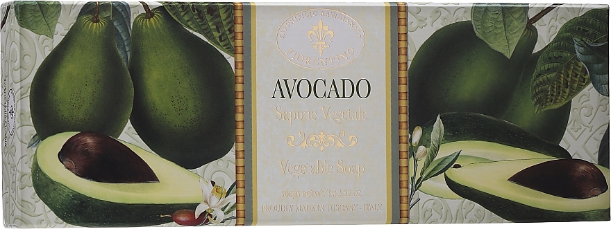 Natural Soap Set 'Avocado' - Saponificio Artigianale Fiorentino Avocado (soap/3pcsx100g) — photo N1