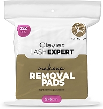 Cotton Pads, 222 pcs - Clavier Lash Expert Removal Pads  — photo N1