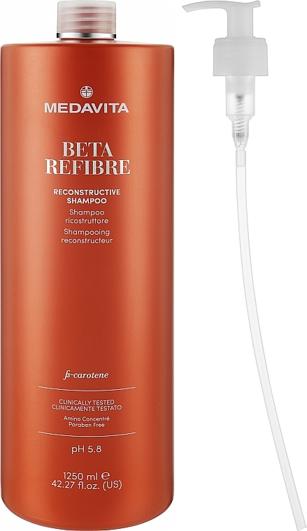 Repairing Shampoo for Damaged Hair - Medavita Beta Refibre Recontructive Shampoo — photo N3