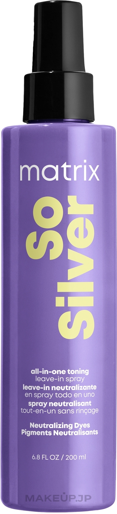 Blonde & Grey Hair Spray - Matrix Total Results So Silver All-In-One Toning Spray for Blonde and Silver Hair — photo 200 ml