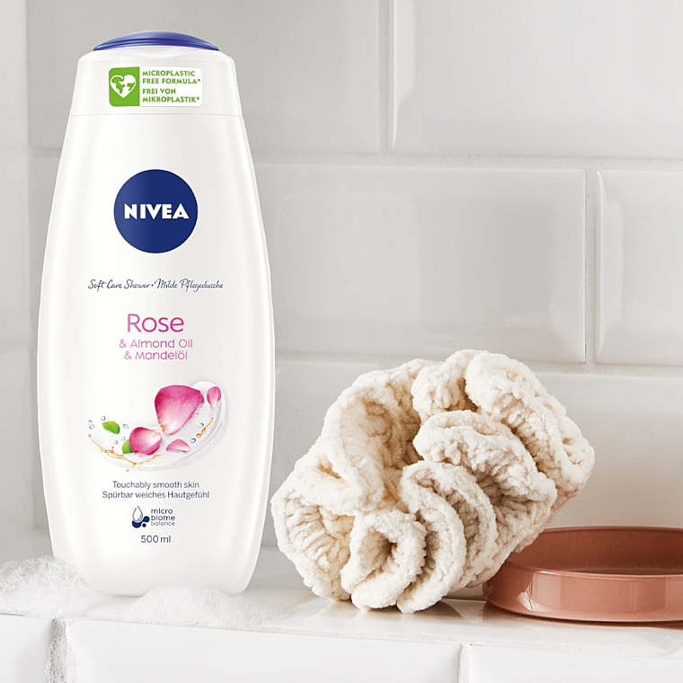 Shower Cream-Gel "Milk and Rose" - NIVEA Bath Care Cream Shower Rose And Milk — photo N3