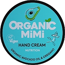Fragrances, Perfumes, Cosmetics Avocado & Oregano Nourishing Hand Cream - Organic Mimi Organic Avocado Oil & Oregano Nutrition Hand Cream
