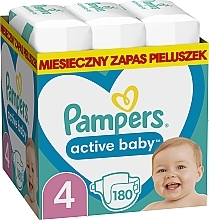 Pampers Active Baby Maxi 4 Diapers (9-14 kg), 180 pcs - Pampers — photo N1