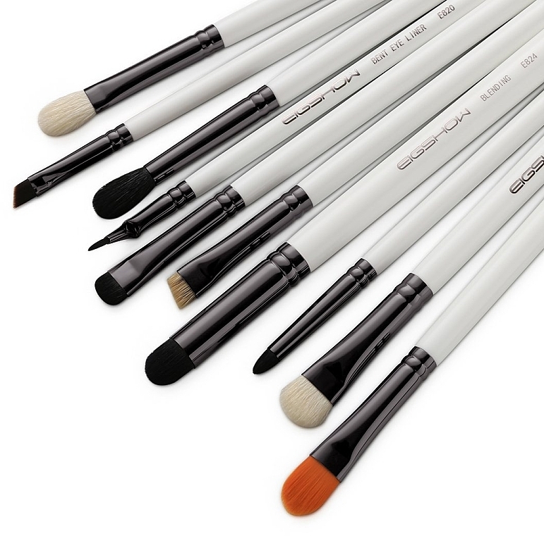 Makeup Brush Set, 10 pcs - Eigshow Professional Eye Brush Light Gun Black Set — photo N14