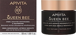 Rich Anti-Wrinkle Regenerating Face Cream - Apivita Queen Bee Absolute Anti-Aging & Regenerating Cream Rich Texture — photo N1