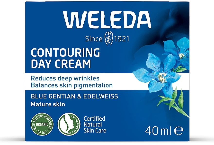 Blue Gentiana & Alpine Edelweiss Day Contour Cream - Weleda — photo N2