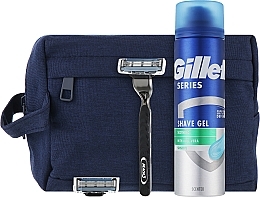 Set - Gillete Mach3 (sh/gel/200ml + razor/1pcs + bag) — photo N2