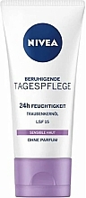 Soothing Day Cream with Grape Seed Oil - Nivea Soothing Day Cream 24H Moisture SPF15 — photo N1