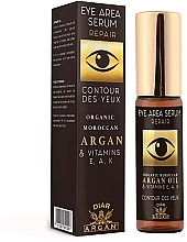 Fragrances, Perfumes, Cosmetics Argan Eye Serum 'Argan Oil & Vitamins' - Diar Argan Repair Eye Area Serum With Argan Oil & Vitamins E, A, K