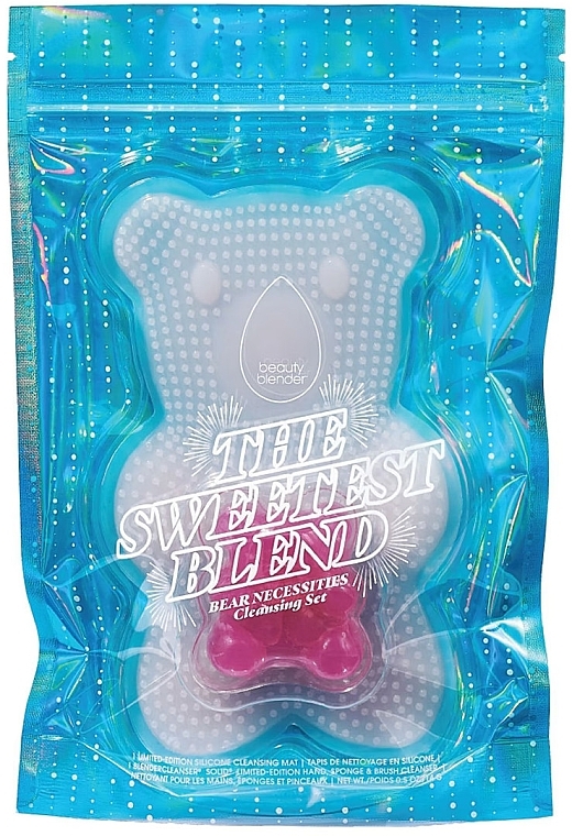 Set - Beautyblender The Sweetest Blend Bear Necessities Cleansing Set ( soap/16g + cleans/mat/1pcs) — photo N2