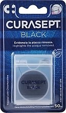Fragrances, Perfumes, Cosmetics Black Dental Floss, 50 m, mint - Curaprox Curasept Waxed Classic Black Floss