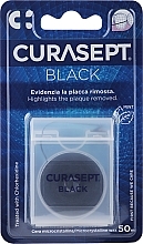 Black Dental Floss, 50 m, mint - Curaprox Curasept Waxed Classic Black Floss — photo N1