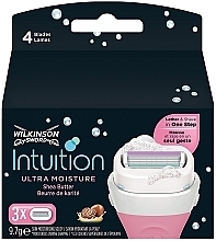 Fragrances, Perfumes, Cosmetics Refill Blades, 3 pcs - Wilkinson Sword Intuition Ultra Moisture Razor Blades