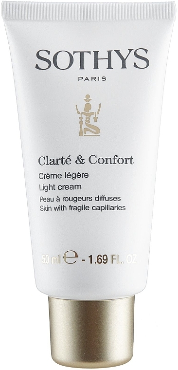 Light Face Cream for Sensitive Skin with Couperose - Sothys Clarte & Confort Light Cream for Fragile Capillaries — photo N2