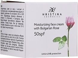 Fragrances, Perfumes, Cosmetics Moisturizing Face Cream SPF 50 - Hristina Cosmetics Moisturizing Face Cream With Bulgarian Rose SPF50