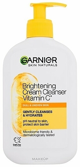 Face Cleansing Cream - Garnier Skin Naturals Brightening Cream Cleanser Vitamin C — photo N1