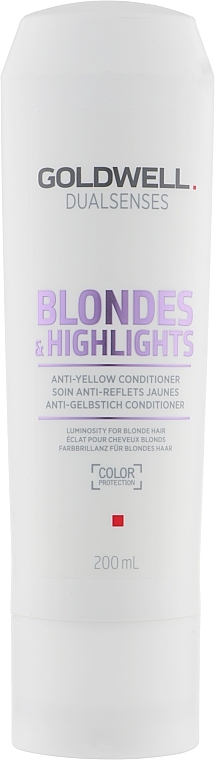 Anti-Yellow Conditioner for Blonde Hair - Goldwell Dualsenses Blondes & Highlights Anti-Yellow Conditioner — photo N2