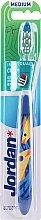 Individual Clean Toothbrush, medium, blue with fish - Jordan Individual Clean Medium — photo N1