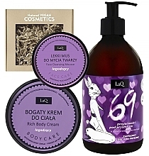 Fragrances, Perfumes, Cosmetics Forget-me-not Set - LaQ 69 Set (sh/gel/500ml + b/cr/220g + f/mousse/40g)