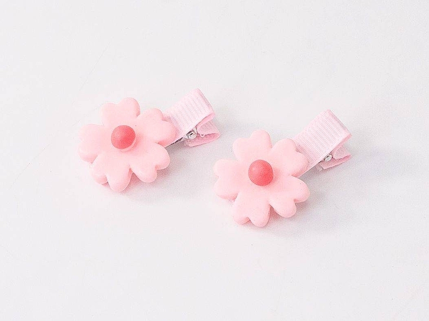 Hair Clip with Flower, pink - Lolita Accessories — photo N2