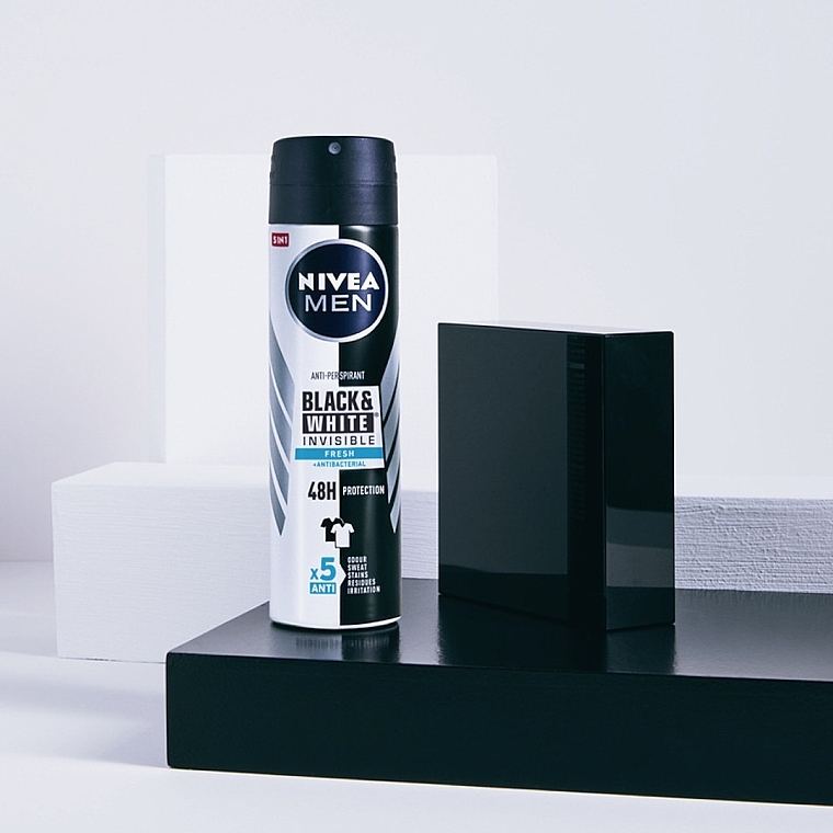 Antiperspirant Deodorant Spray "Invisible for Black and White" - NIVEA Invisible For Black&White Fresh 48 hour — photo N6