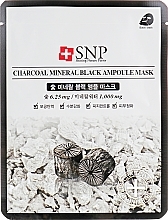 Purifying Charcoal Face Mask - SNP Charcoal Mineral Black Ampoule Mask — photo N1