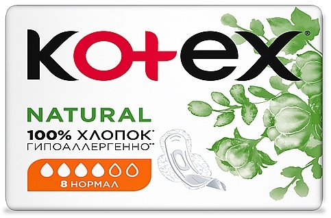 Sanitary Pads, 8 pcs - Kotex Natural Normal — photo N3