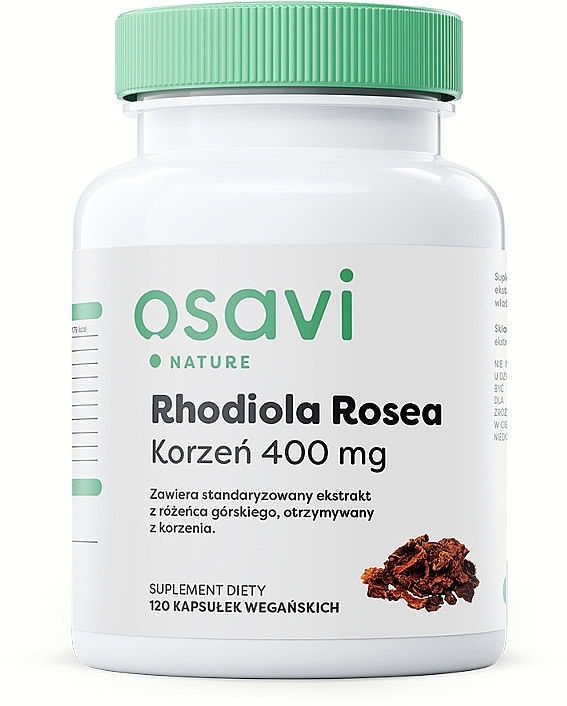 Rhodiola Rosea Root Food Supplement, in capsules - Osavi Rhodiola Rosea 400mg — photo N2