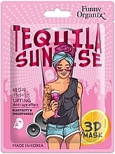 Fragrances, Perfumes, Cosmetics 3D Sheet Mask with Lifting Effect - Funny Organix 3D-Mask Tequila Sunrise