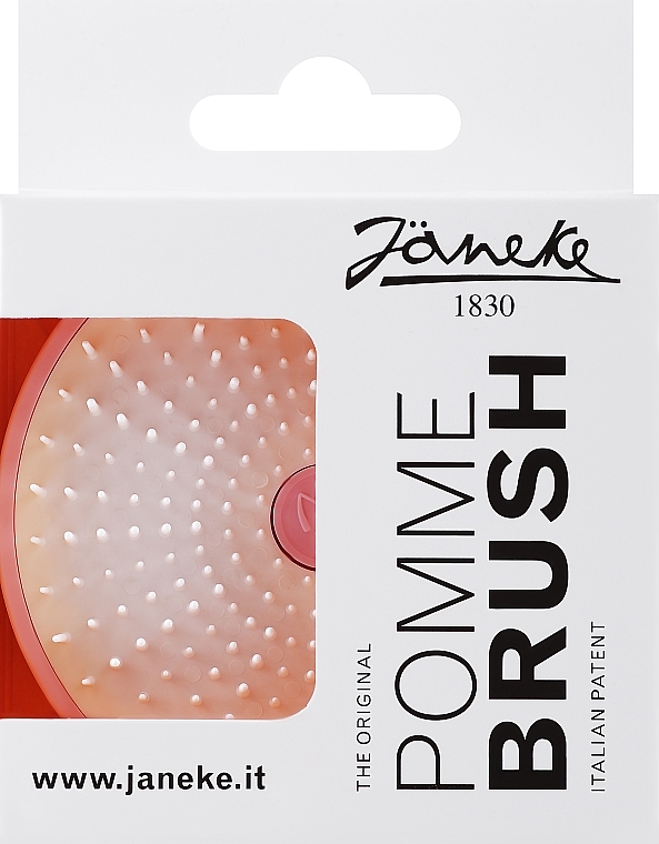 Compact Hair Brush, pink - Janeke The Original Pomme Brush — photo N2