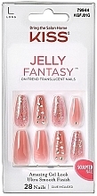 Fragrances, Perfumes, Cosmetics False Nails with Glue Set 'Ballerina' - Kiss Nails Jelly Fantasy