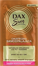 Fragrances, Perfumes, Cosmetics Self-Tanning Wipe - Dax Sun Handkerchief Self-Tanning Towelette