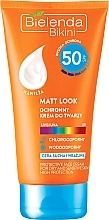 Fragrances, Perfumes, Cosmetics Mattifying Facial Sun Cream SPF 50 - Bielenda Bikini Matt Look Perfective Face Cream