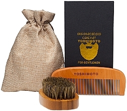 Fragrances, Perfumes, Cosmetics Beard Grooming Set - Yoshimoto Gentleman's Code ST061 (comb*2 + bag)