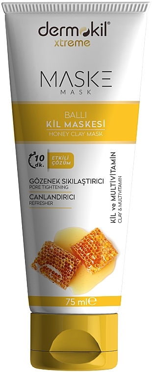 Honey Clay Mask - Dermokil Honey Clay Mask — photo N1