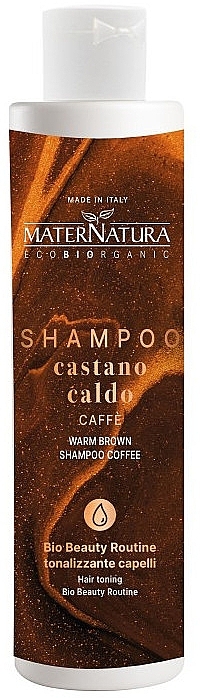 Toning Hair Shampoo - MaterNatura Warm Brown Shampoo Coffee — photo N1